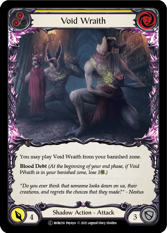 Void Wraith (Yellow) [U-MON210-RF] Unlimited Rainbow Foil